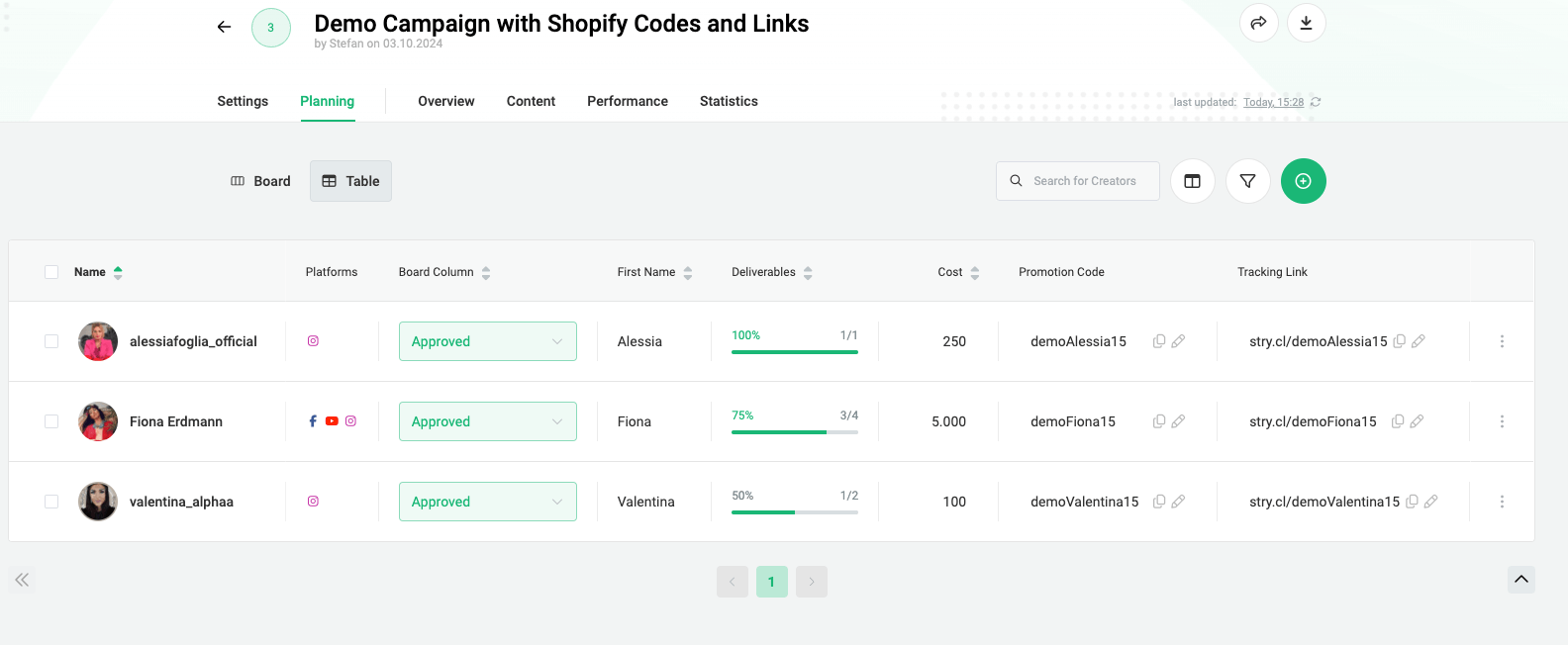 Shopify Codes and Links in Storyclash